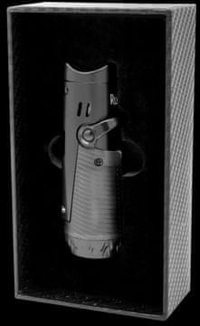 Upaljač RONSON BORA GUN METAL BLACK 2 JET s punčerom za cigare žarovni