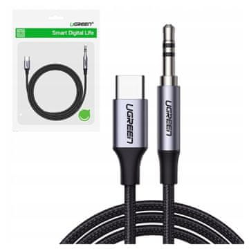 Ugreen Ugreen audio kabel stereo AUX 3,5 mm mini jack - USB tip C za telefon tablet 1m crni (CM450 20192)