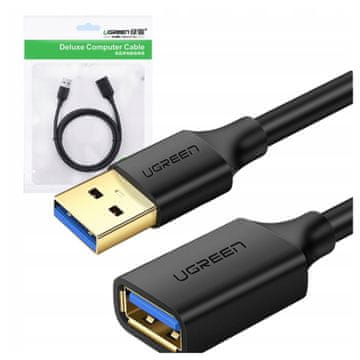 Ugreen Ugreen kabel, produžni kabel, USB 3.0 (ženski) - USB 3.0 (muški), 2 m, crni (US129 10373)