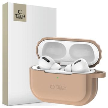 Tech-protect Tech-protect silikonska traka za apple airpods pro 1/2, caffe latte