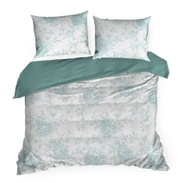 Eurofirany Posteljina SPRING/85 hortenzija menta 220x200 cm satin