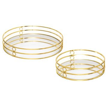Atmosphera Set metalnih pladnjeva s ogledalom Feel W