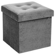Atmosphera Pufa pikowana Adaline Grey 38x38 cm