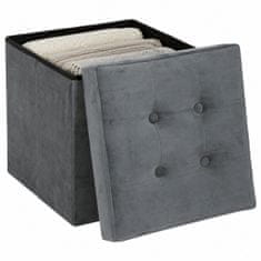 Atmosphera Pufa pikowana Adaline Grey 38x38 cm