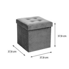 Atmosphera Pufa pikowana Adaline Grey 38x38 cm