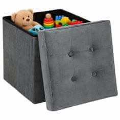 Atmosphera Pufa pikowana Adaline Grey 38x38 cm