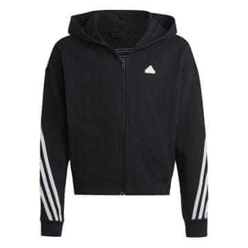 Adidas Dječja djevojačka bluza s kapuljačom adidas future icons 3s fz crna ic0118 r 128
