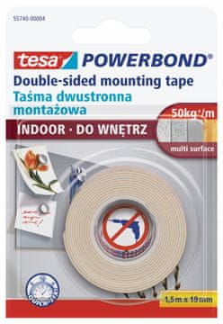 Tesa Tesa dvostrana pjenasta samoljepljiva montažna traka za unutarnje prostore 1,5m x 19mm
