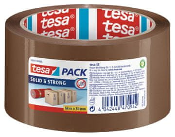 Tesa TESA SOLID ljepljiva samoljepljiva PP traka za pakiranje, jaka, smeđa, 66m x 50mm