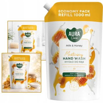 AURA Care sapun za ruke s mlijekom i medom 1000 ml AHW-002-006