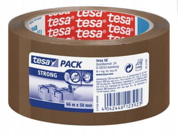 Tesa Tesa Strong samoljepljiva pakirna PP traka, smeđa, tiha, 66 m x 50 mm
