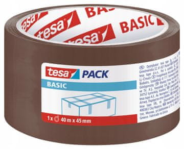 Tesa TESA BASIC samoljepljiva traka za pakiranje PP guma smeđa 40m x 45mm