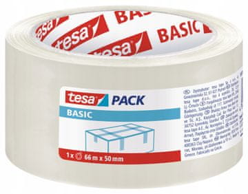 Tesa TESA BASIC samoljepljiva traka za pakiranje, prozirna, 66m x 50mm