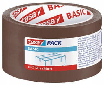 Tesa TESA BASIC ljepljiva traka za pakiranje PP široka smeđa 50m x48mm