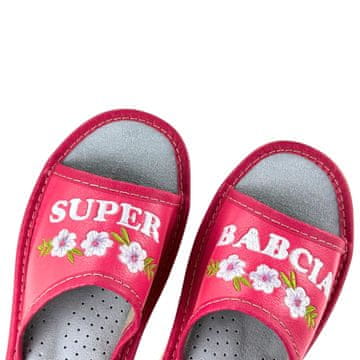 Kožne papuče s natpisom “Super baka”, udobne papuče za baku 37