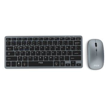slomart Inca IBK-572BT bežična tipkovnica i miš RF + Bluetooth crna