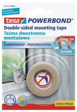 Tesa TESA prozirna dvostrana samoljepljiva montažna traka 1,5 x 19 mm