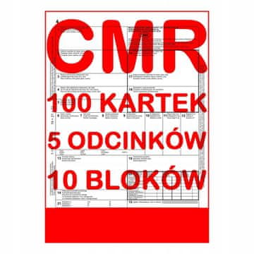 CMR list prateći, 100 kartica, 5 listova, 20 kompleta, 10 komada