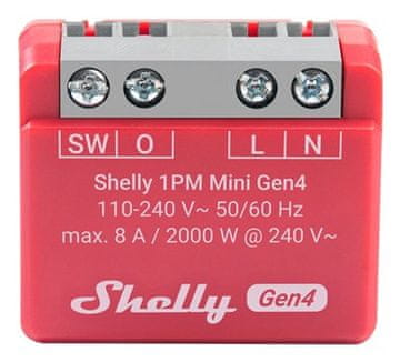 Shelly Shelly 1PM Mini Gen4 Smart prekidač - Crveni