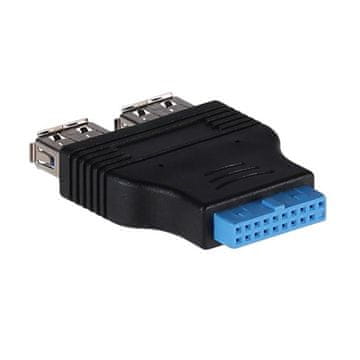 Akyga Adapter Akyga AK-CA-58 usb 3.0 19-pin (ž) - 2x usb 3.0 tip a (ž)