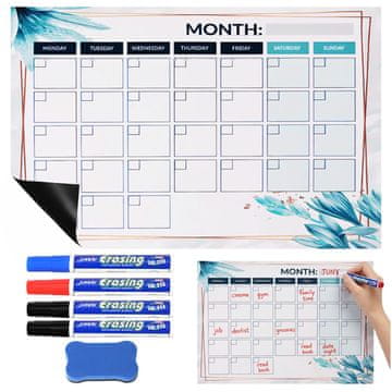 slomart Maaleo Magnetski Kalendar/Planer za Hladnjak 30x40 cm