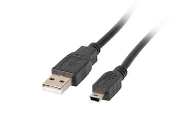 Lanberg Kabel usb 2.0 lanberg mini am-bm5p(canon) s feritom 1,8m, crni