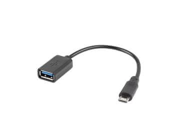 Lanberg Kabel usb 2.0 lanberg micro usb (m) - usb-a (f) 0,15m otg crni