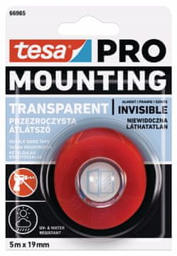 Tesa Tesa samoljepljiva montažna folija, prozirna, jaka, 5m x 19mm