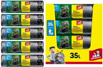 Jan Niezbędny Jan Niezbędny vreće LD Magnum Flex traka 35L 15 kom. - 5 pak.