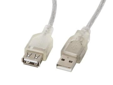 Lanberg Usb 2.0 produžni kabel Lanberg AM-AF 1,8m, ferit, prozirni