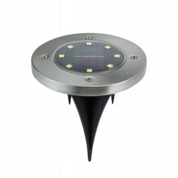 Vergionic Lampa solarna zabijana Vergionic, srebrna, 13 cm, 1 kom.
