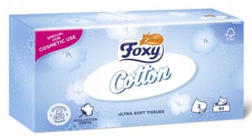 Foxy COTTON Higijenske maramice u kutiji 90 kom. - 1 pakiranje.