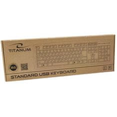 Titanum Žičana tipkovnica Titanum TK101BG BULGARIAN USB crna