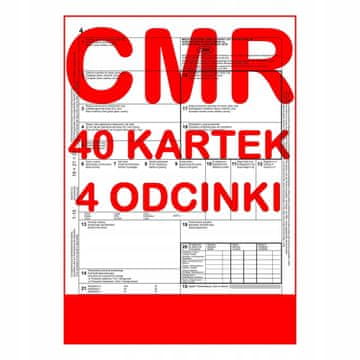 CMR teretnica 40 listova - 4 dijela - 10 kompleta
