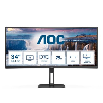 AOC Aoc monitor 34" cu34v5c/bk hdmi dp usb-c zvučnici