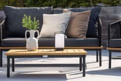 Venture Design AB Set za sjedenje, Andorra, Stol 27x90x60 cm Stolica 79,5x70x74 cm Sofa 79,5x70x148 cm, Crna
