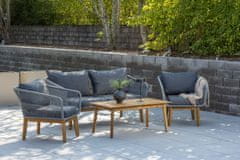 Venture Design AB Set za sjedenje, Chania, Stol 45x110x60 cm Stolica 75x76x75 cm Sofa 75x76x164 cm, Siva