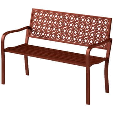 Homestar Vrtna klupa za 2 osobe 127x63x85 cm crvena