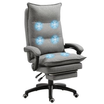 Homestar Uredska stolica masaža 70x62x120-130 cm Crna