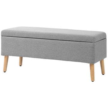 Homestar Klupa s prostorom za pohranu 110x39x45 cm Siva