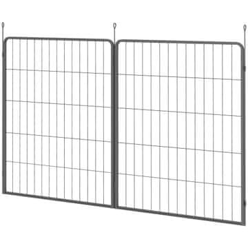 Homestar Set od 2 produžnih panela za pseću ogradu 80x100 cm Crna