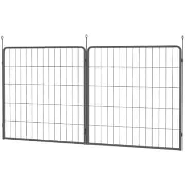 Homestar Set produžnih panela za pseću ogradu 2 komada 80x80 cm crne boje