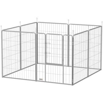 Homestar Igraonica za kućne ljubimce 8 panela 160x160x100 cm srebrna