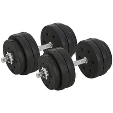 Homestar Set bučica 30 kg crni, materijal čelik i PU