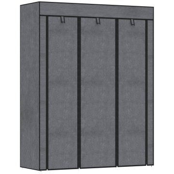 Homestar Ormar od tkanine s šipkama za vješanje 125x43x162,5 cm Sivi