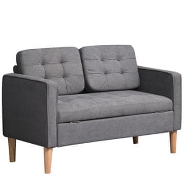 Homestar dvosjedna sofa 117x62x78 cm siva