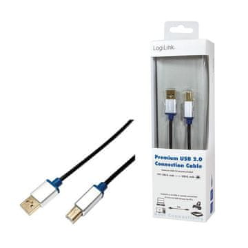 LogiLink Kabel usb 2.0 logilink premium buab220 a/b 2m