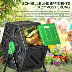Homestar Kanta za kompost 65 litara 60x49x77 cm Crna
