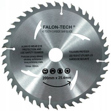 FALON-TECH Tarcza widiowa za drvo 200 mm x 25.4 x 40T