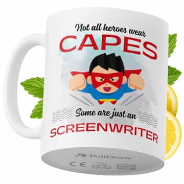 Mug za scenariste smiješan humorističan šalica za kavu čaj sa smiješnim humorističnim grafičkim dizajnom za rođendane imendane blagdane premium za posebne prilike za dom ured posao bijela 330 ml